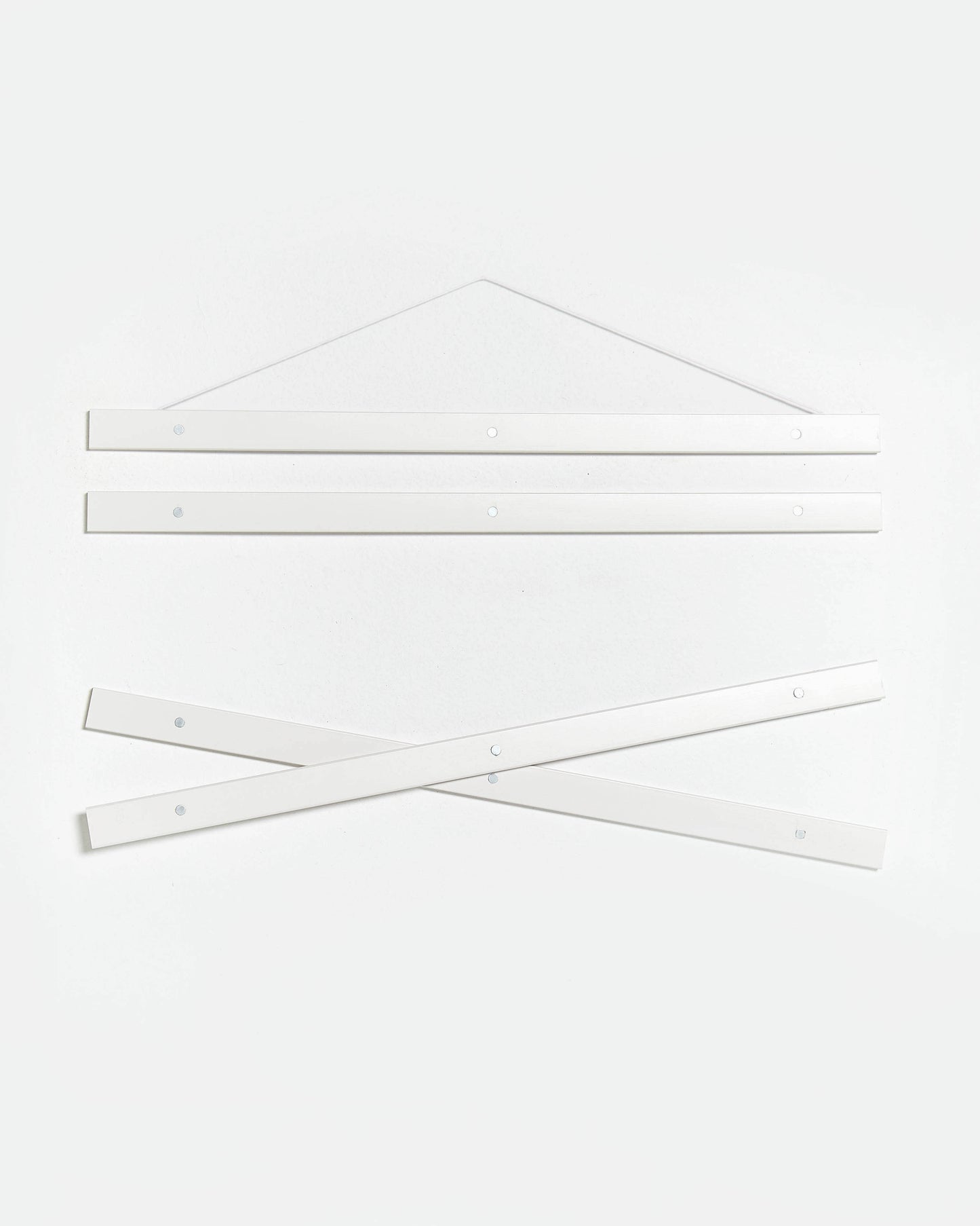 Magnetic white wooden poster hanger, 20cm